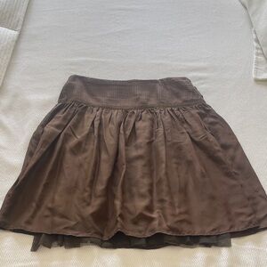 David Lawrence Chocolate Brown Mini Skirt